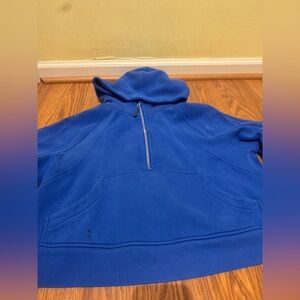 Lululemon scuba Half-Zip Hoodie Sweater - Royal Blue